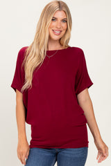 Cabernet Dolman Sleeve Boat Neck Top