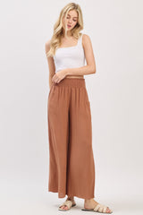 Nutshell Smocked Waistband Wide Leg Pants
