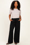 Black Drawstring Waistband Pants