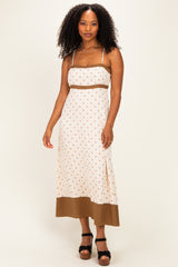 Natural Polka Dot Maxi Dress
