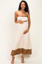 Natural Polka Dot Maternity Maxi Dress