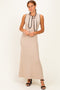 Oatmeal Bow Knit Maxi Dress
