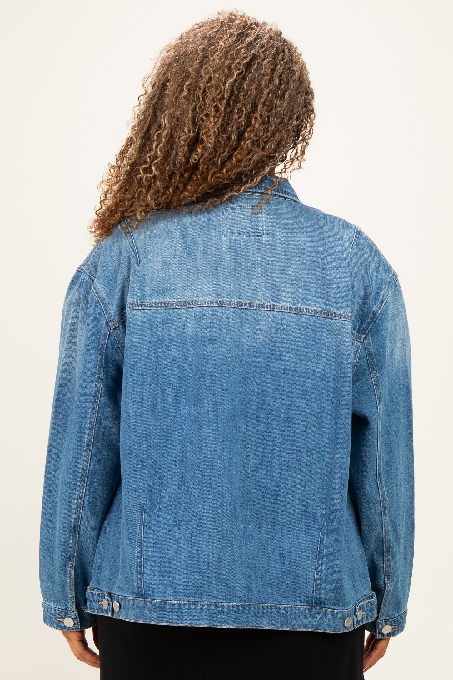 Medium Wash Plus Size Oversized Denim Jackets
