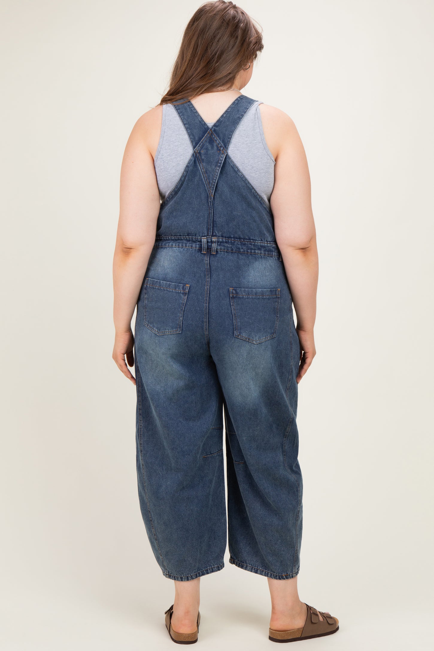Denim Vintage Wash Plus Maternity Overall