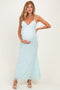Mint Floral Sleeveless V-Neck Maternity Maxi Dress