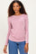 Lavender Ribbed Scoop Neck Long Sleeve Top