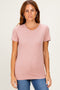 Mauve Basic Crew Neck Tee