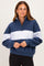 Navy Colorblock Quarter Zip Sweatshirt