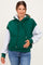 Hunter Green Colorblock Maternity Pullover Hoodie