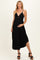 Black Solid V-Neck Cami Maternity Dress