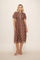 Brown Plaid Smocked Shirt Dress