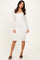 Ivory Long Sleeve Fitted Lace Dress