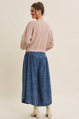 Blush Waffle Knit Balloon Sleeve Cardigan