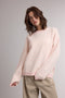 Ballet Pink Brushed Knit Striped Sweater
