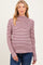 Mauve Striped Rolled Neck Maternity Top