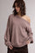 Mink Oversized One Shoulder Sweater