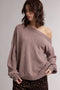 Mink Oversized One Shoulder Sweater