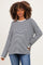 Navy Striped Oversized Maternity Long Sleeve Top