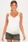 Off White Lace Trim Detail Ribbed Maternity Knit Tank Top