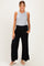 Black Wide Waist Band Maternity Wide Leg Maternity Pants
