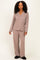 Cocoa Button Down Top Wide Leg Pant Pajama Set