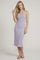 Lavender Cable Knit Sleeveless Midi Dress