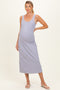 Lavender Cable Knit Sleeveless Maternity Midi Dress