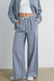 Blue Multi Drawstring Checkered Pants