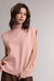 Ballet Pink Mock Neck Sweater Vest