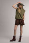 Olive Mock Neck Sweater Vest