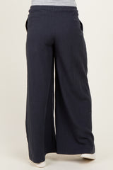 Midnight Drawstring Wide Leg Maternity Pants