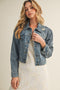 Medium Wash Distressed Denim Jacket