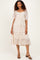 Butter Floral Lace Trim Tiered Midi Dress