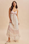 Vintage Pink Mixed Floral Maxi Dress