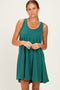 Hunter Green Ribbed Sleeveless Open Back Midi Dress