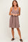 Mocha Ribbed Sleeveless Open Back Midi Dress