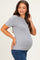 Heather Grey Basic Short Sleeve Maternity Sweater Top