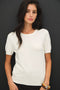 Ivory Basic Short Sleeve Sweater Top