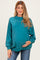Teal Oversized High Neck Maternity Sweatshirt