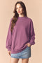 Deep Mauve Oversized High Neck Sweatshirt