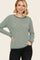Forest Striped Waffle Knit Sweater