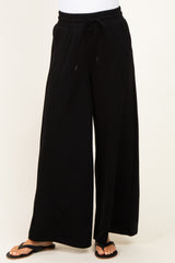 Black Drawstring Maternity Lounge Pants