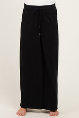 Black Drawstring Maternity Lounge Pants
