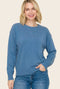 Blue Basic Pullover Sweater