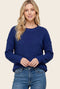 Light Navy Honeycomb Knit Sweater