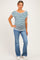 Lavender Striped Short Sleeve Maternity Sweater Top