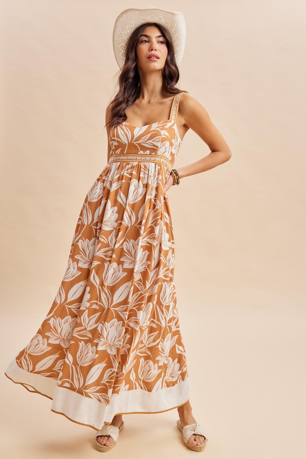 Amber Mixed Floral Sleeveless Maxi Dress
