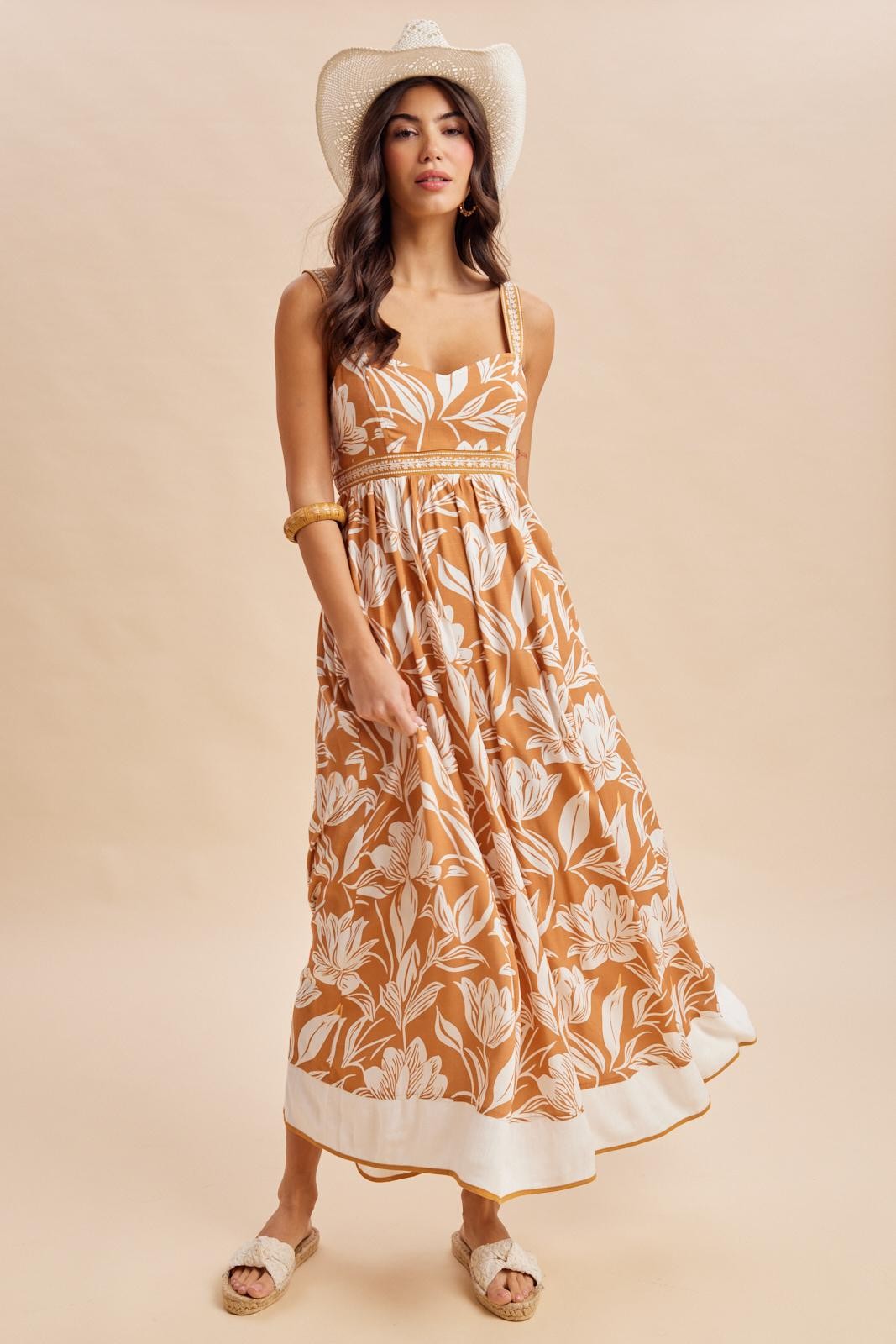 Amber Mixed Floral Sleeveless Maxi Dress