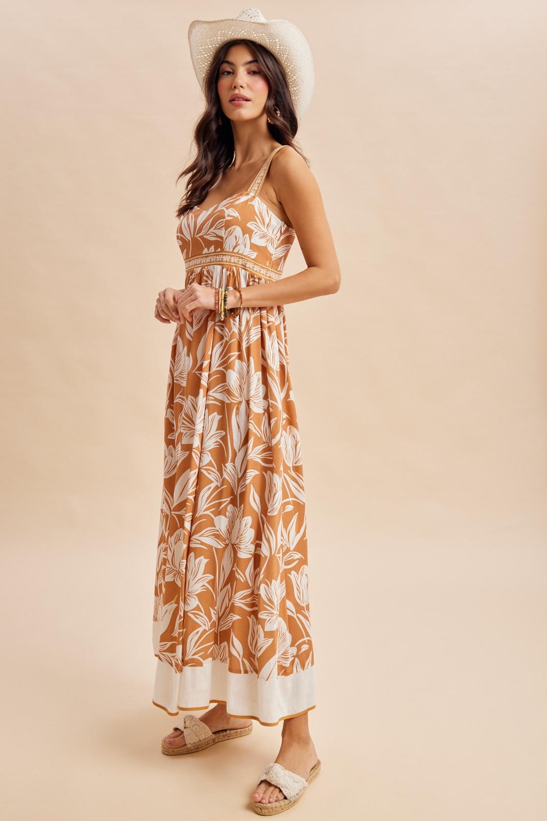 Amber Mixed Floral Sleeveless Maxi Dress