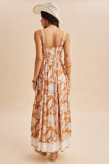 Amber Mixed Floral Sleeveless Maxi Dress